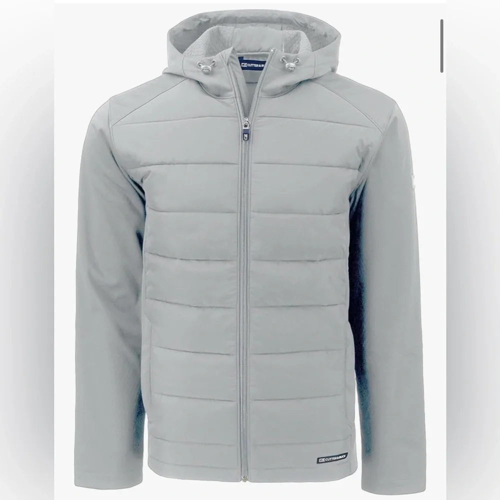 Cutter & Buck Evoke Hybrid Eco Softshell Recycled Full Zip Mens Hooded Jacket